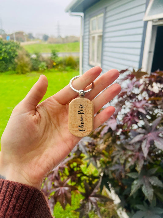 Rustic Image Transfer on Keychain (Natural Colour)