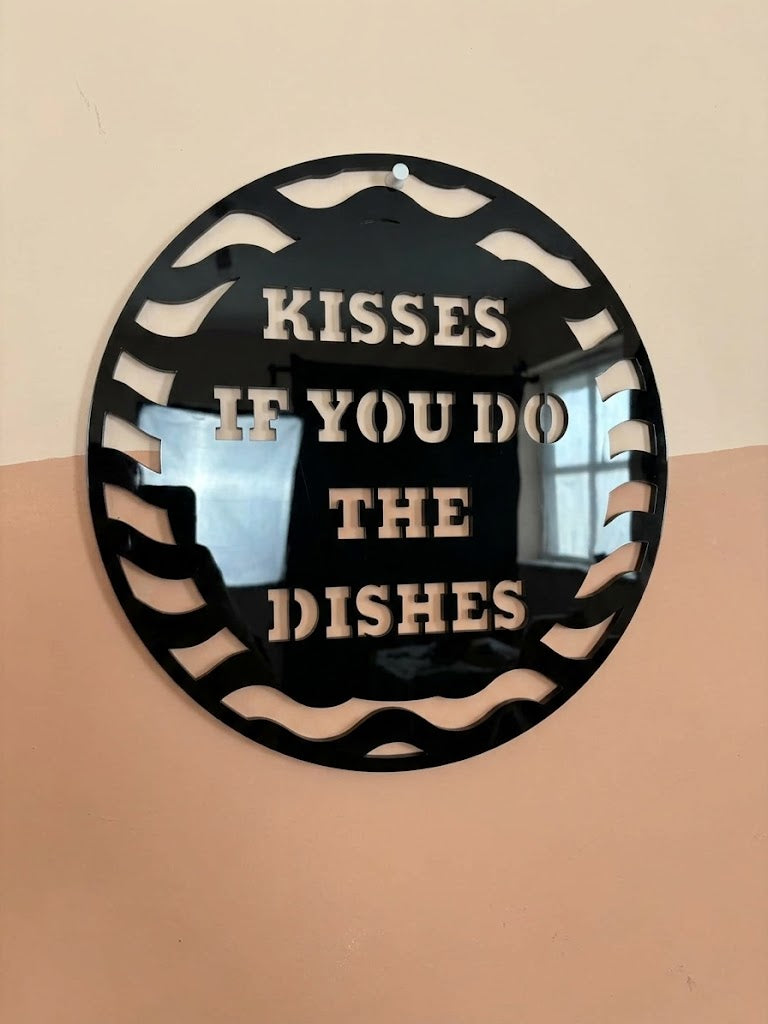 Kisses If You Do The Dishes Wall Art