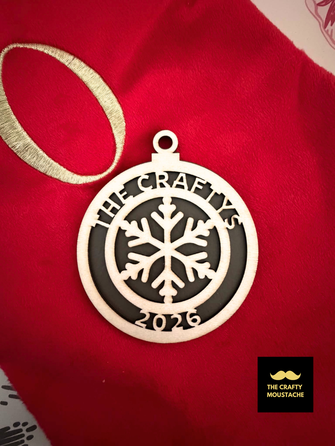 Custom Family Name Snowflake Bauble