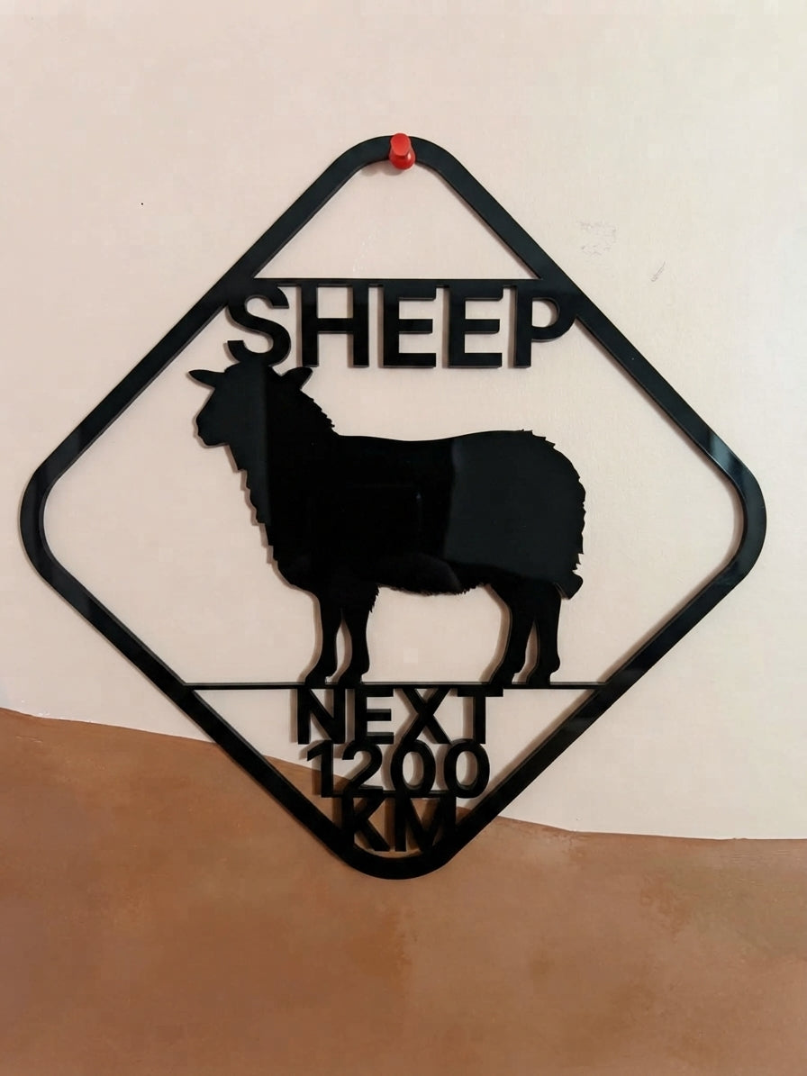 NZ Sheep Sign Wall Art