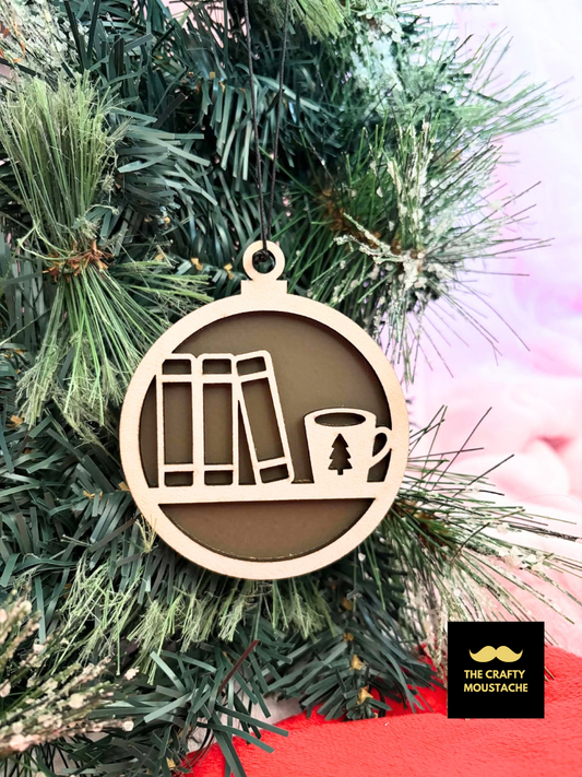 Books on Shelf Bauble