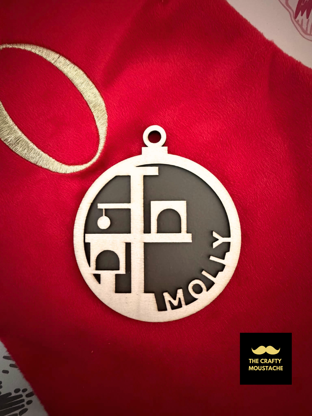 Personalized Cat Tree Christmas Bauble