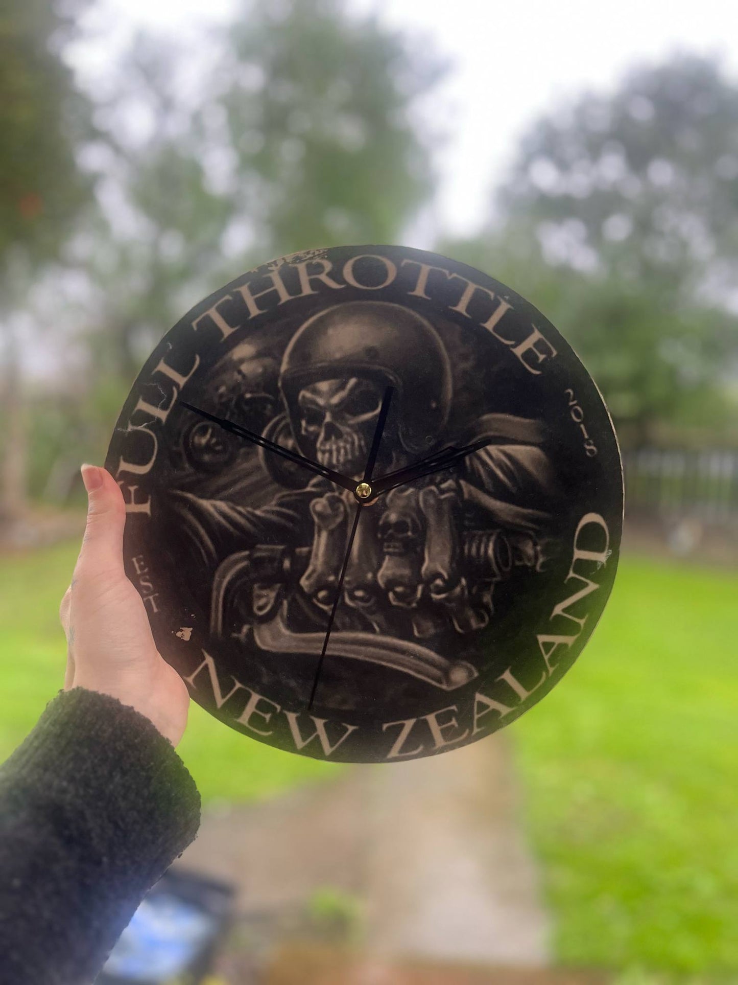 Rustic Image Transfer on Plywood Clock (30x30cm)