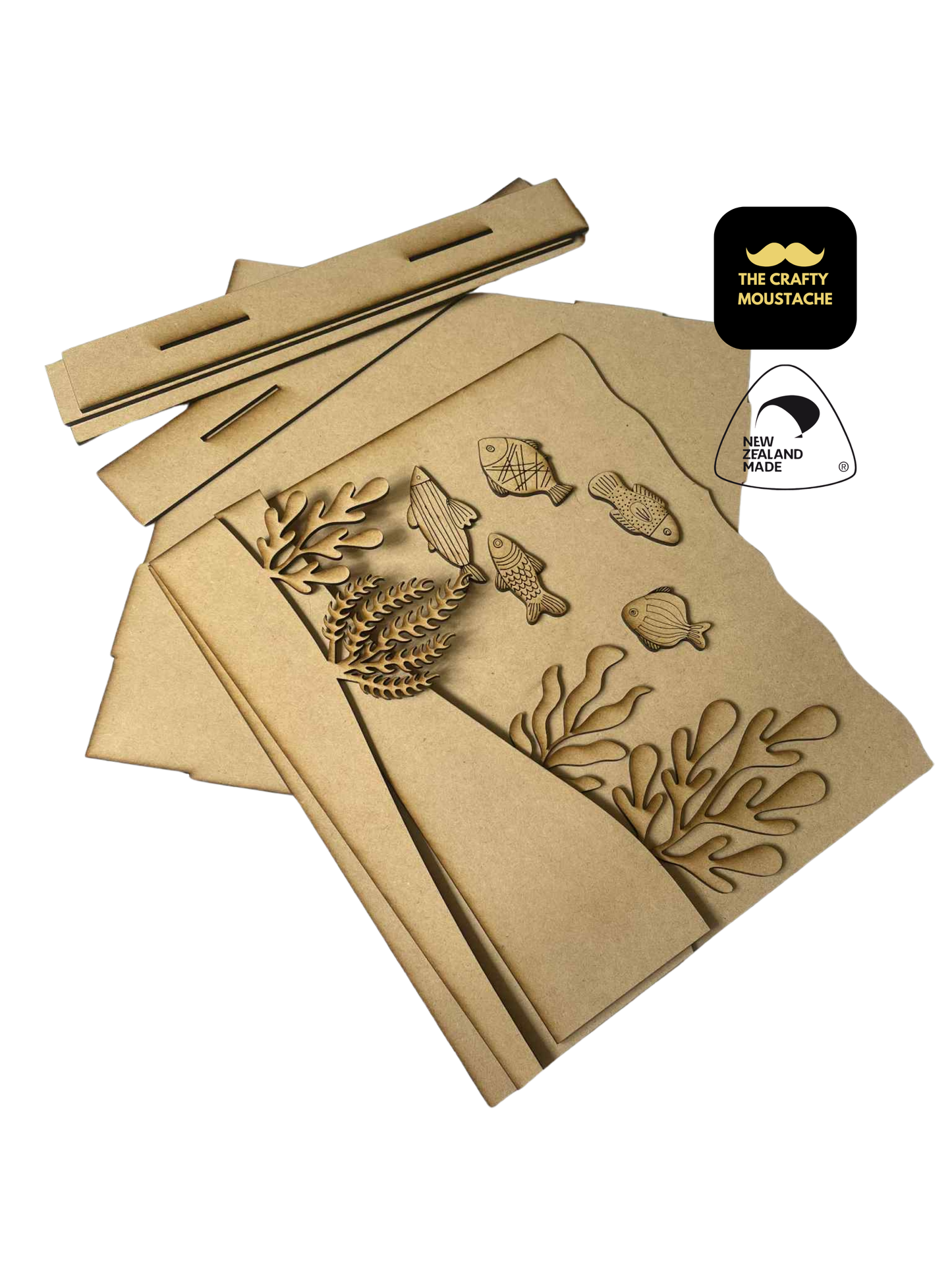 3D DIY Paint & Assemble Craft Kit - Fish Ocean Themed