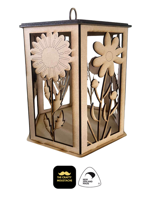 3D DIY Paint & Assemble Craft Kit - Floral Lantern