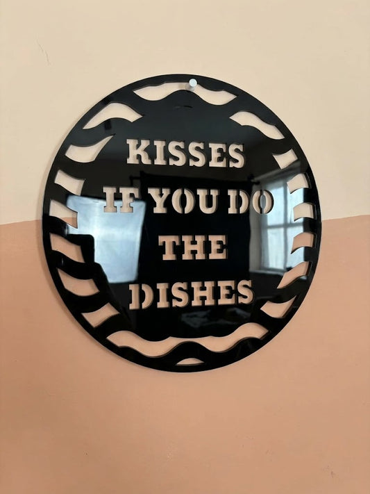 Kisses If You Do The Dishes Wall Art