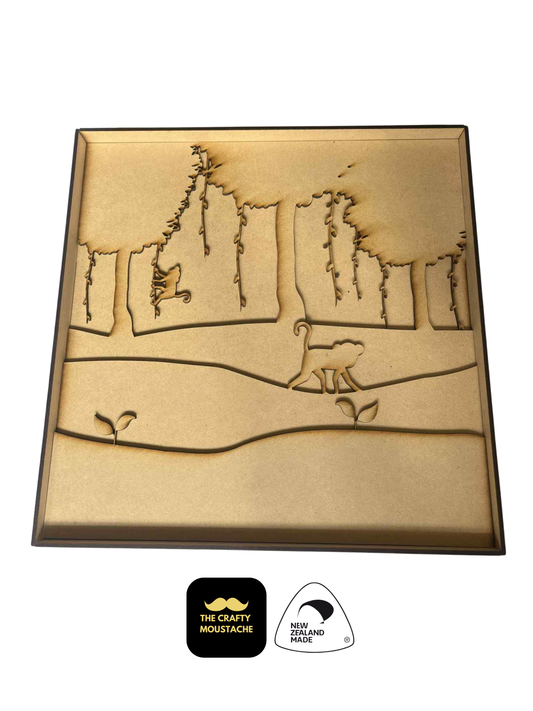 3D DIY Paint & Assemble Craft Kit - Monkey in Jungle