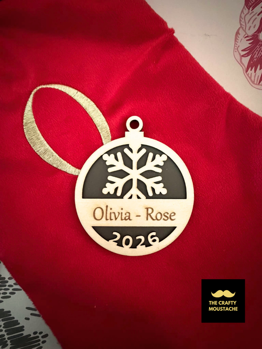 Personalised Name Snowflake Bauble