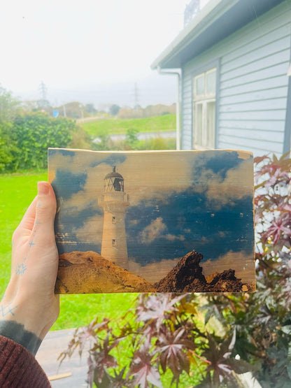 Rustic Image Transfer on Wood – Small (A5 'Mac Art')